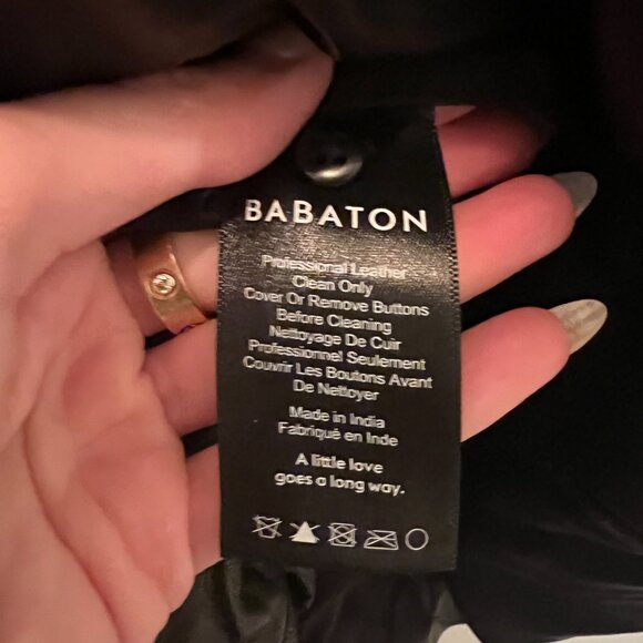 😮NWOT - Aritzia Babaton Donovan Leather Blazer Jacket - XXS - Picture 8 of 8